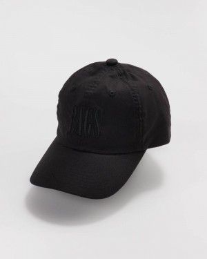 Baggu Baseball Cap Hats Black "BAGS" | 108DACGEL