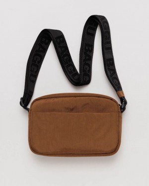 Baggu Camera Crossbody Bags Brown | 851MUOCWZ