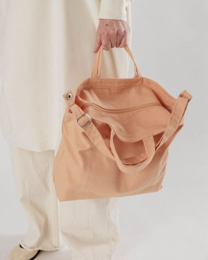 Baggu Horizontal Zip Duck Tote Bags Bisque | 523KAXEOM