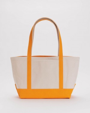 Baggu Medium Heavyweight Canvas Tote Bags Tangerine | 674XUEOIB