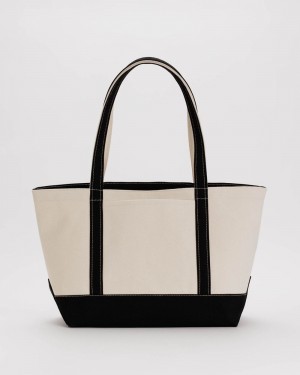 Baggu Medium Heavyweight Canvas Tote Bags Black | 345NFKWDT