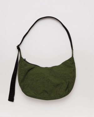 Baggu Medium Nylon Crescent Crossbody Bags Bay Laurel | 690JIWGHM