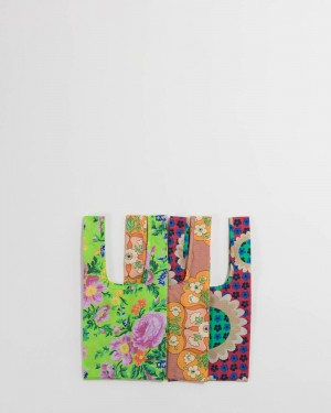 Baggu Mini Set of 3 Reusable Bags Consignment Florals | 543FXRAPE