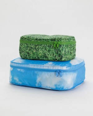 Baggu Packing Cube Set Pouches Lawnscape | 524XPBOVG