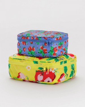 Baggu Packing Cube Set Travel Bags Needlepoint Fruit | 825KEZOCP