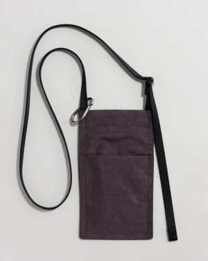 Baggu Phone Sling Crossbody Bags Raisin | 672SCMHQZ