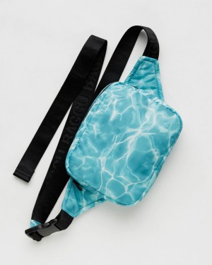 Baggu Puffy Fanny Pack Crossbody Bags Pool | 153FWYVLK