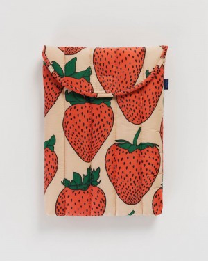 Baggu Puffy Laptop Sleeve 13"/14" Cases Strawberry | 328MAQFKR