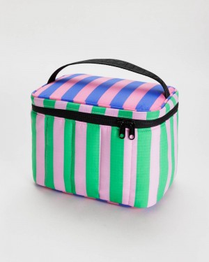 Baggu Puffy Lunch Bags Awning Stripe Mix | 629MEUIQG