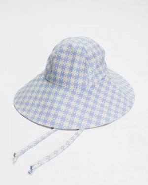 Baggu Soft Sun Hats Blue Pixel Gingham | 297WRZGTL