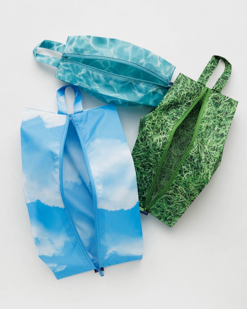 Baggu 3D Zip Set Pouches Lawnscape | 681XMDEAL