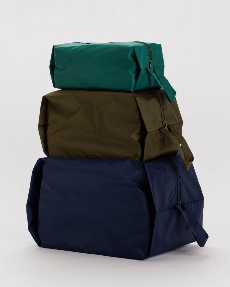 Baggu 3D Zip Set Pouches Mineral | 307OQXVBN