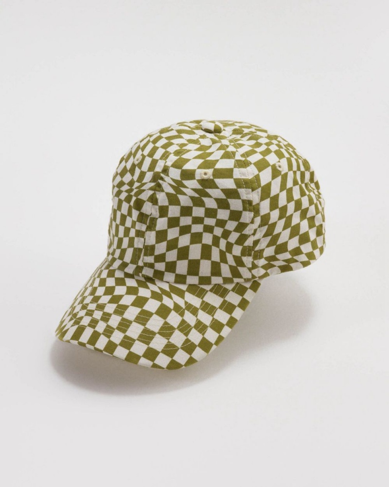 Baggu Baseball Cap Hats Moss Trippy Checker | 703OHIQVX