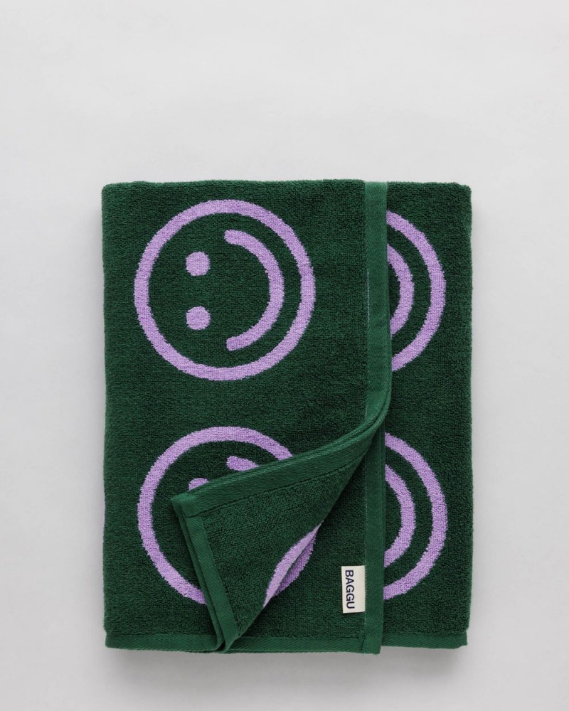 Baggu Bath Towels Lavender Forest Happy | 347XLMDTF