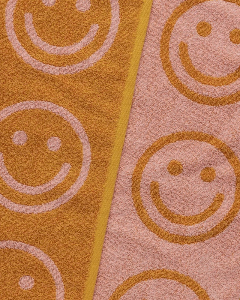 Baggu Bath Towels Marigold Peach Happy | 968TOUQKS