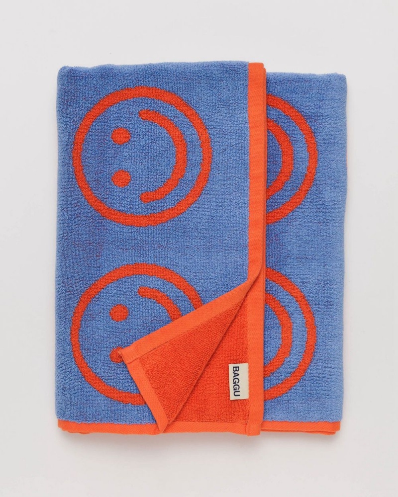 Baggu Bath Towels Warm Red Happy | 903PESDQK