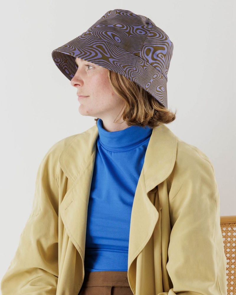 Baggu Bucket Hats Trippy Swirl Seaweed | 083LNKTYJ