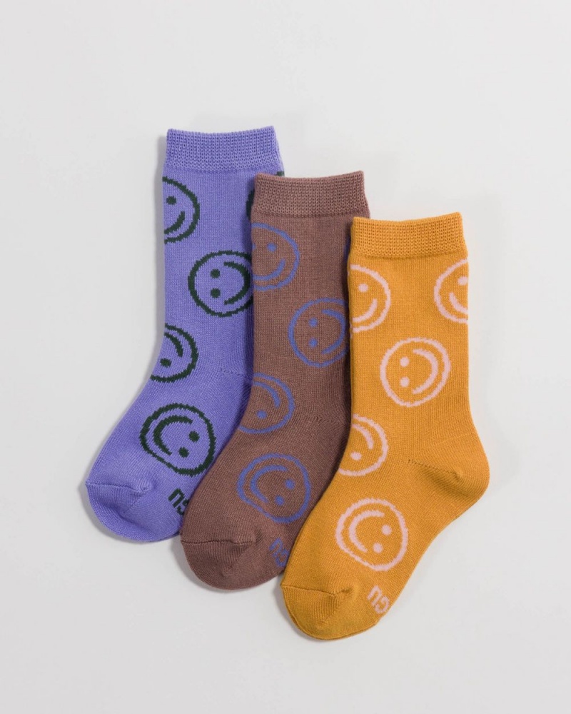 Baggu Crew Set of 3 Socks Happy Mix | 809DOIPJU