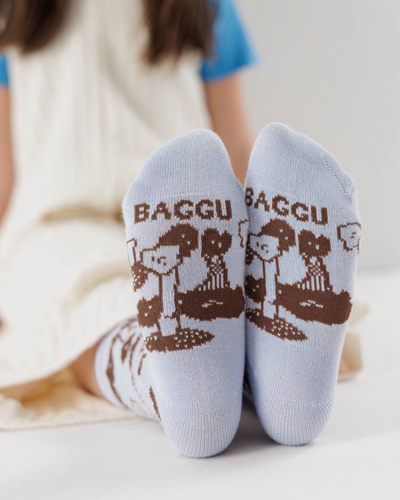 Baggu Crew Set of 3 Socks Mushroom Hunt | 674UGKQDY