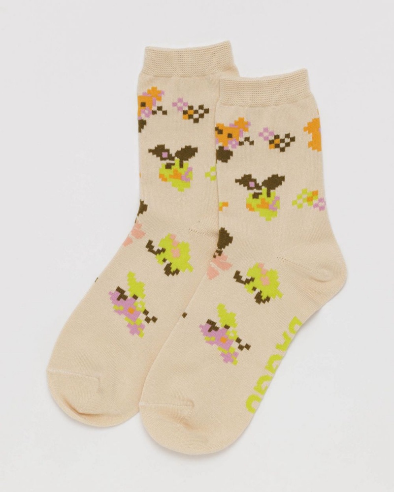 Baggu Crew Socks Tapestry Floral | 973MCDFHZ