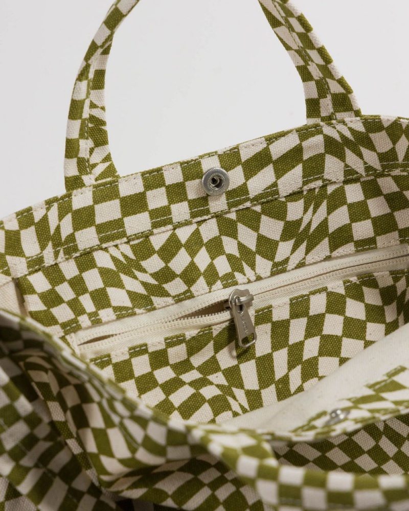 Baggu Duck Tote Bags Moss Trippy Checker | 048ITAURQ