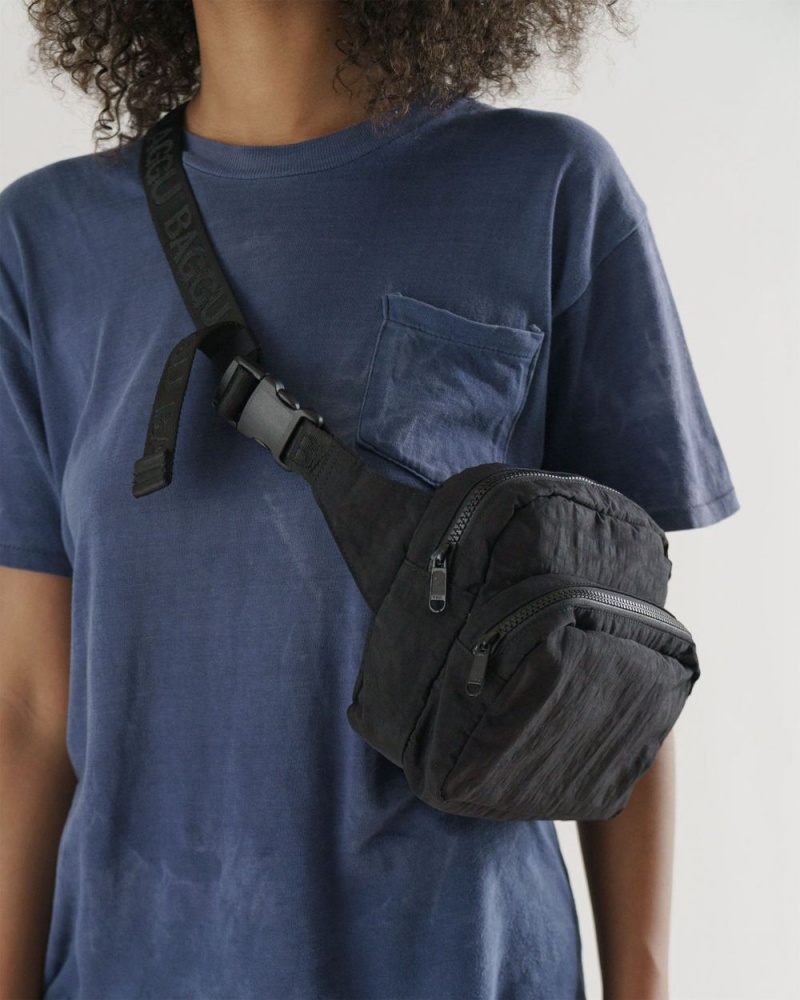 Baggu Fanny Pack Crossbody Bags Black | 574AVENFX