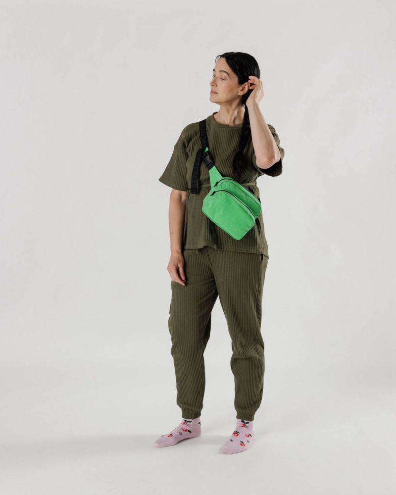 Baggu Fanny Pack Travel Bags Aloe | 579PQRYIZ