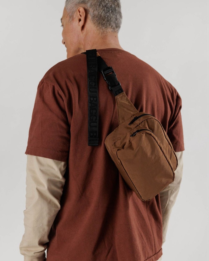 Baggu Fanny Pack Travel Bags Brown | 937CTJMRW