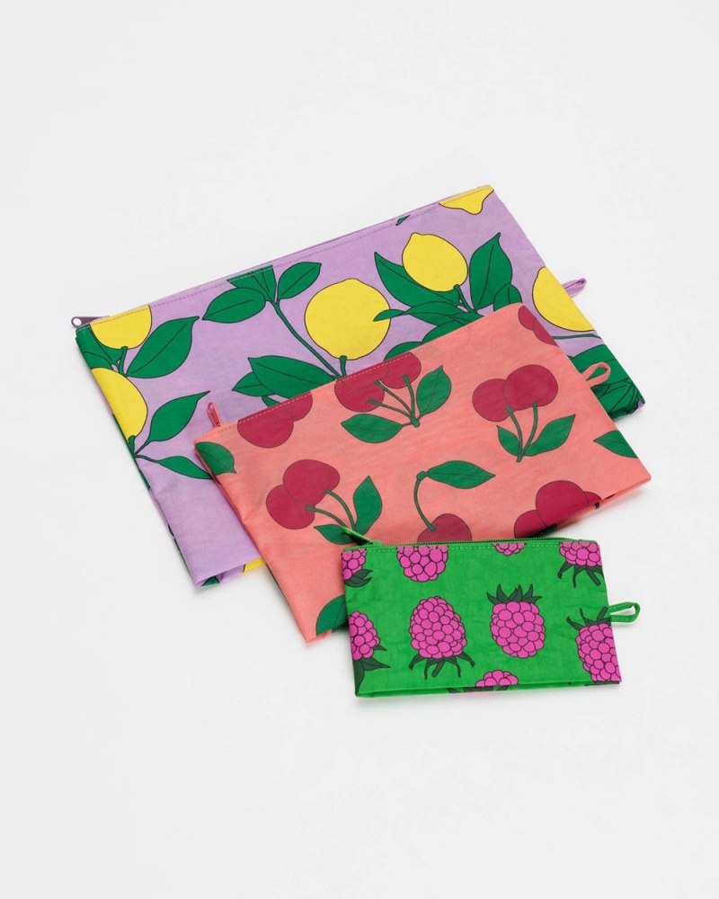 Baggu Go Pouch Set Pouches Sunshine Fruit | 673JWYKLQ