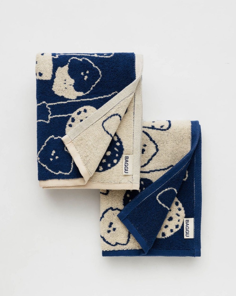 Baggu Hand Set of 2 Towels Mushrooms | 094PIMTWS