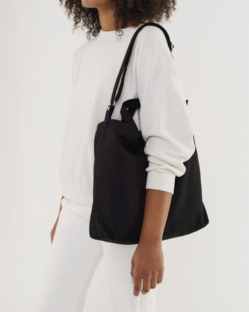 Baggu Horizontal Duck Tote Bags Black | 710MCSYBP