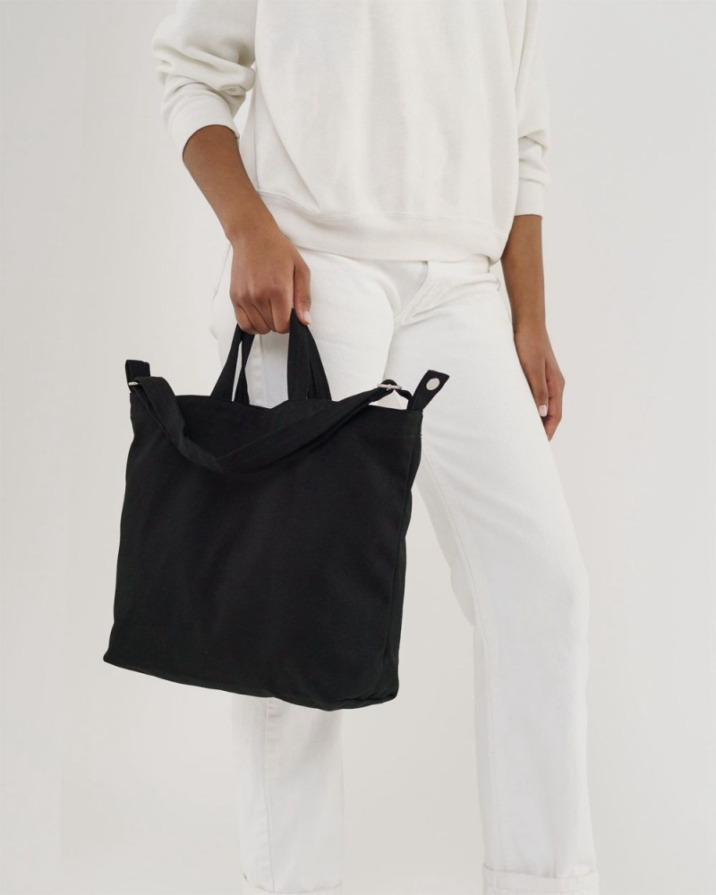 Baggu Horizontal Duck Tote Bags Black | 710MCSYBP