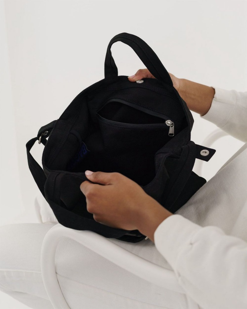 Baggu Horizontal Duck Tote Bags Black | 710MCSYBP