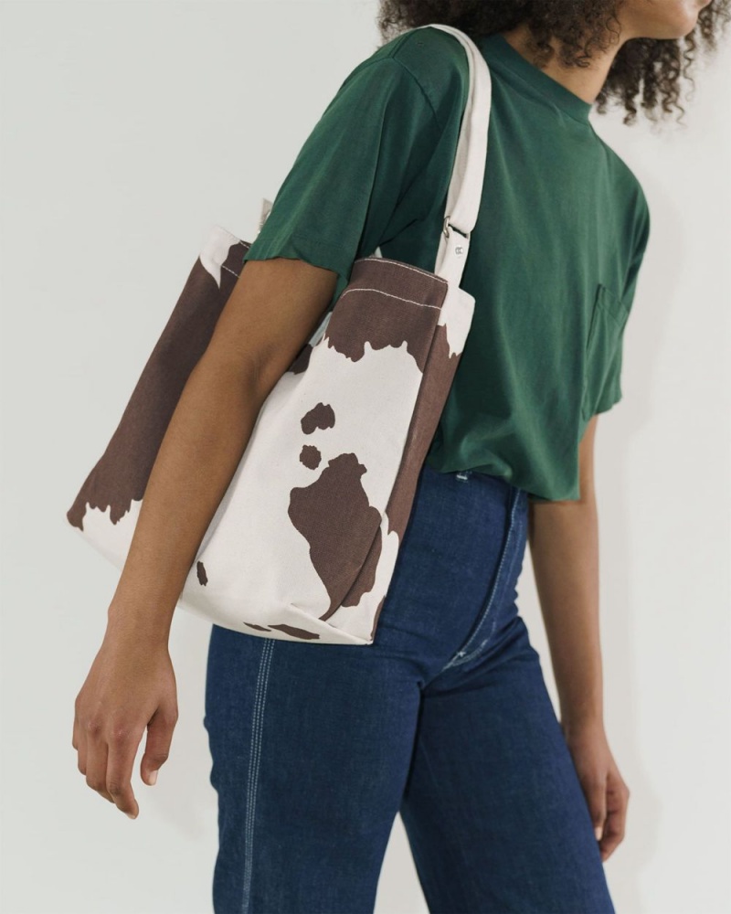 Baggu Horizontal Duck Tote Bags Brown Cow | 793YDZJLU