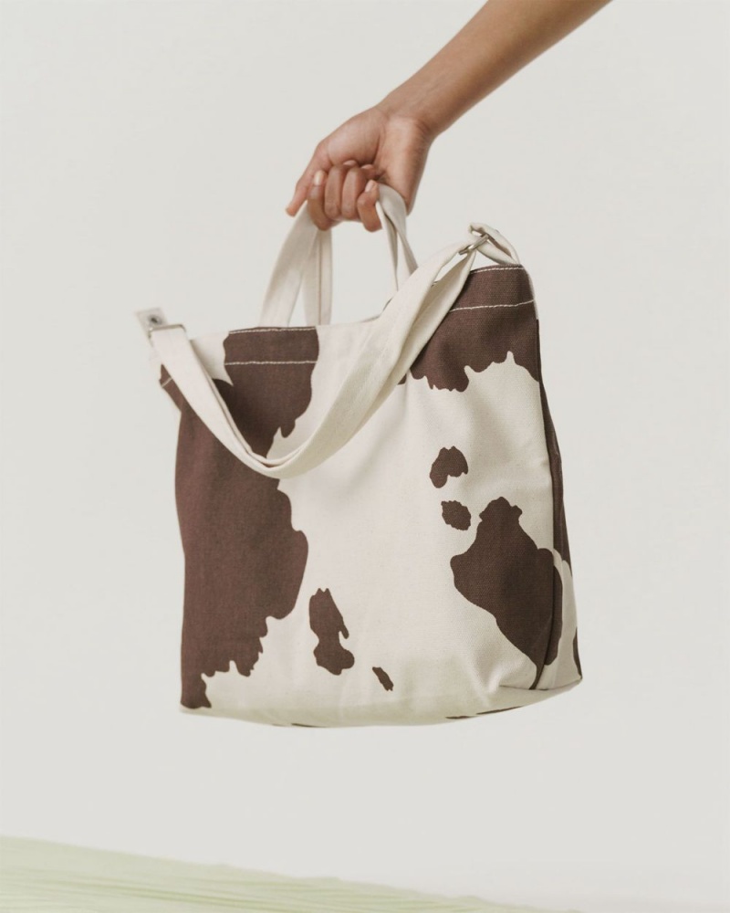 Baggu Horizontal Duck Tote Bags Brown Cow | 793YDZJLU