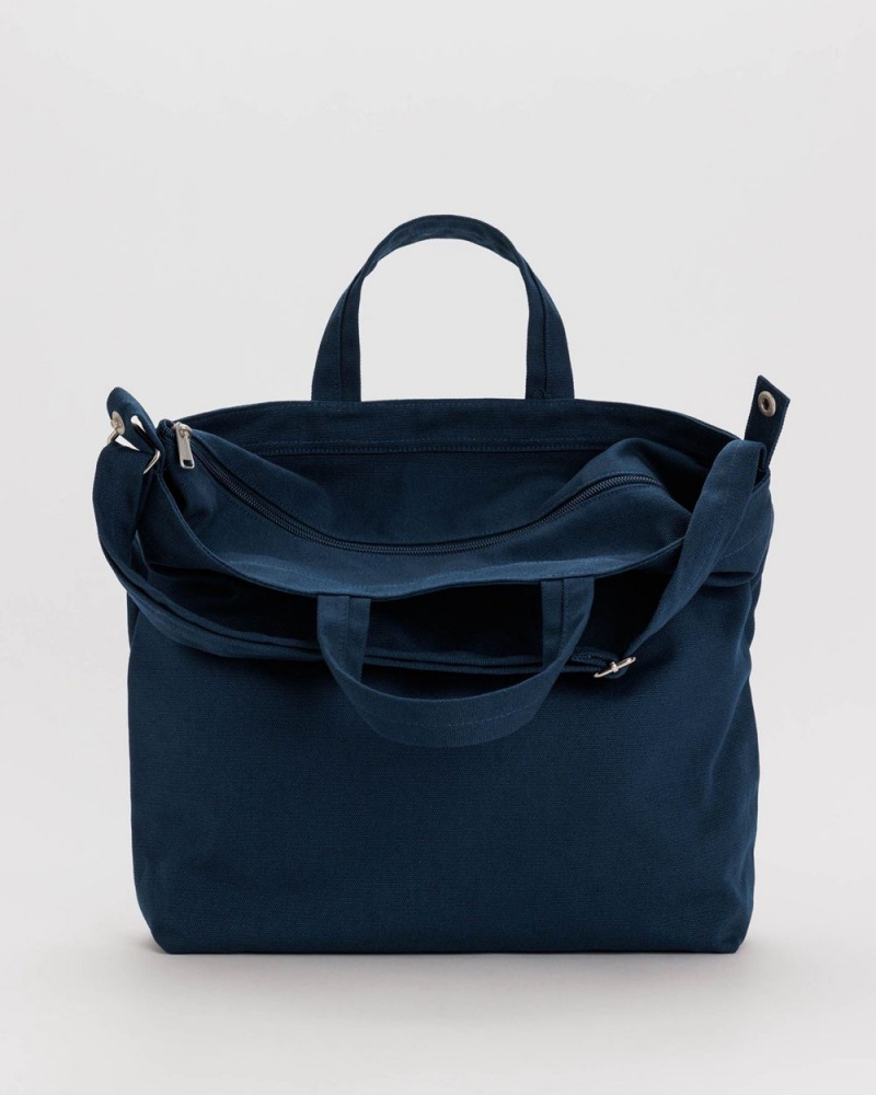 Baggu Horizontal Zip Duck Tote Bags Navy | 582NFZJKO