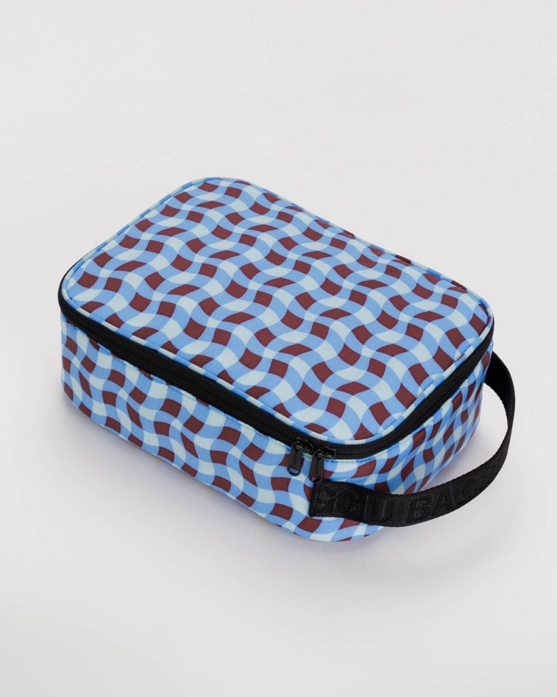 Baggu Lunch Box Lunch Bags Wavy Gingham Blue | 461ZMGKRX