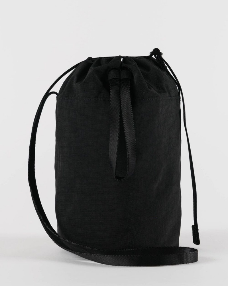 Baggu Medium Nylon Bucket Crossbody Bags Black | 419JLWPVE