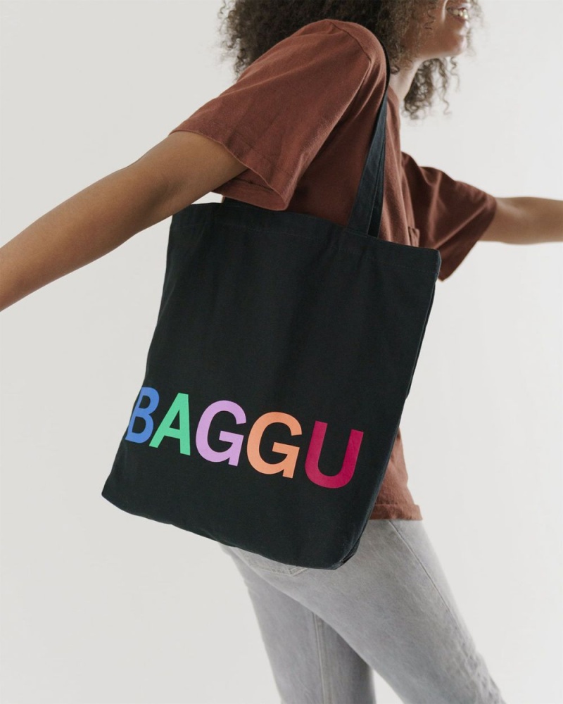 Baggu Merch Tote Bags Black | 207ESTAUI