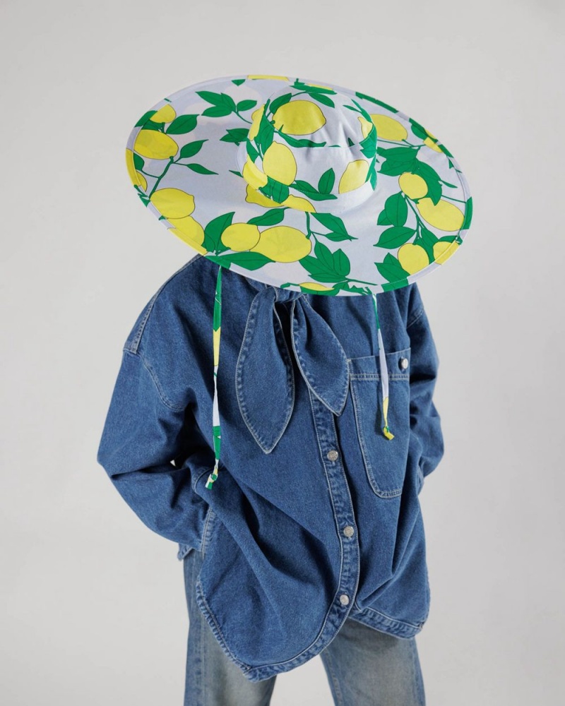 Baggu Packable Sun Hats Lemon Tree | 092PEAMJL