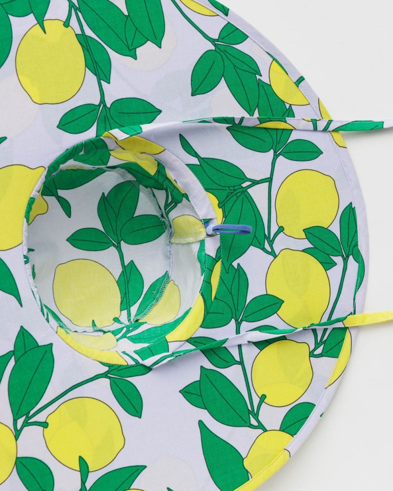 Baggu Packable Sun Hats Lemon Tree | 092PEAMJL