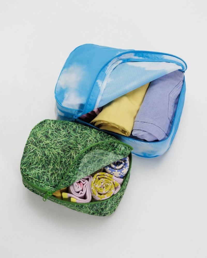 Baggu Packing Cube Set Pouches Lawnscape | 524XPBOVG