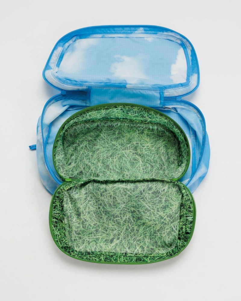 Baggu Packing Cube Set Pouches Lawnscape | 524XPBOVG