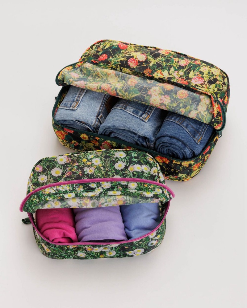 Baggu Packing Cube Set Pouches Photo Florals | 728BWGHTM