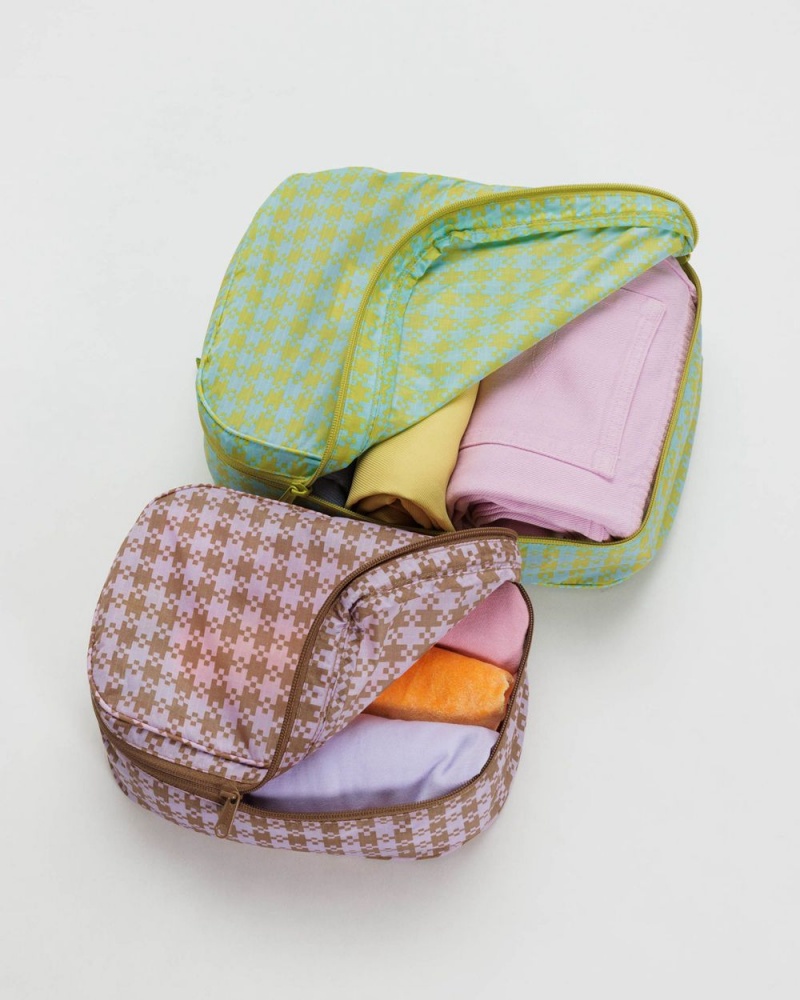 Baggu Packing Cube Set Travel Bags Pixel Gingham | 049PDQRFA