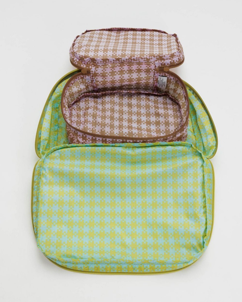 Baggu Packing Cube Set Travel Bags Pixel Gingham | 049PDQRFA