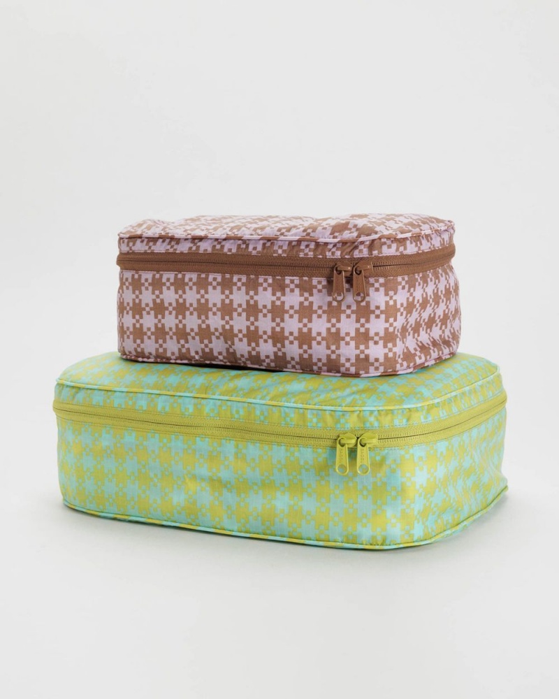 Baggu Packing Cube Set Travel Bags Pixel Gingham | 049PDQRFA