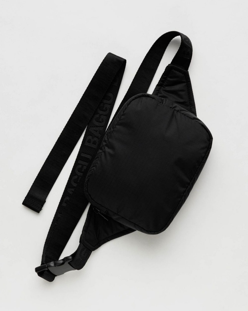 Baggu Puffy Fanny Pack Crossbody Bags Black | 780ICWNVZ