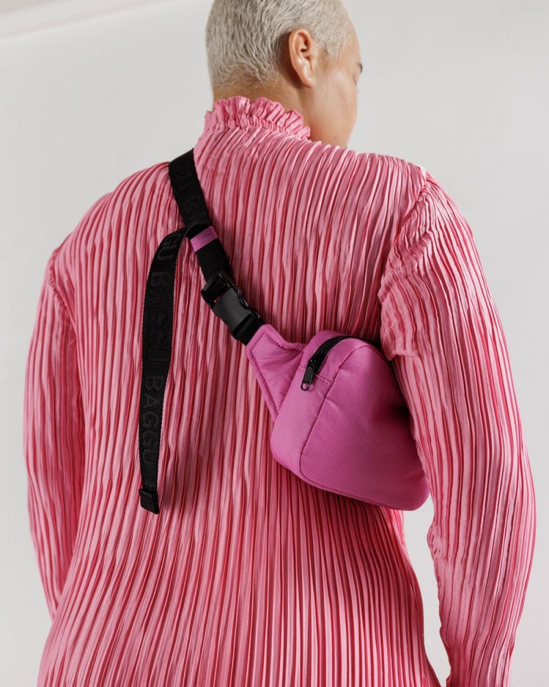 Baggu Puffy Fanny Pack Crossbody Bags Extra Pink | 975XBHLPI