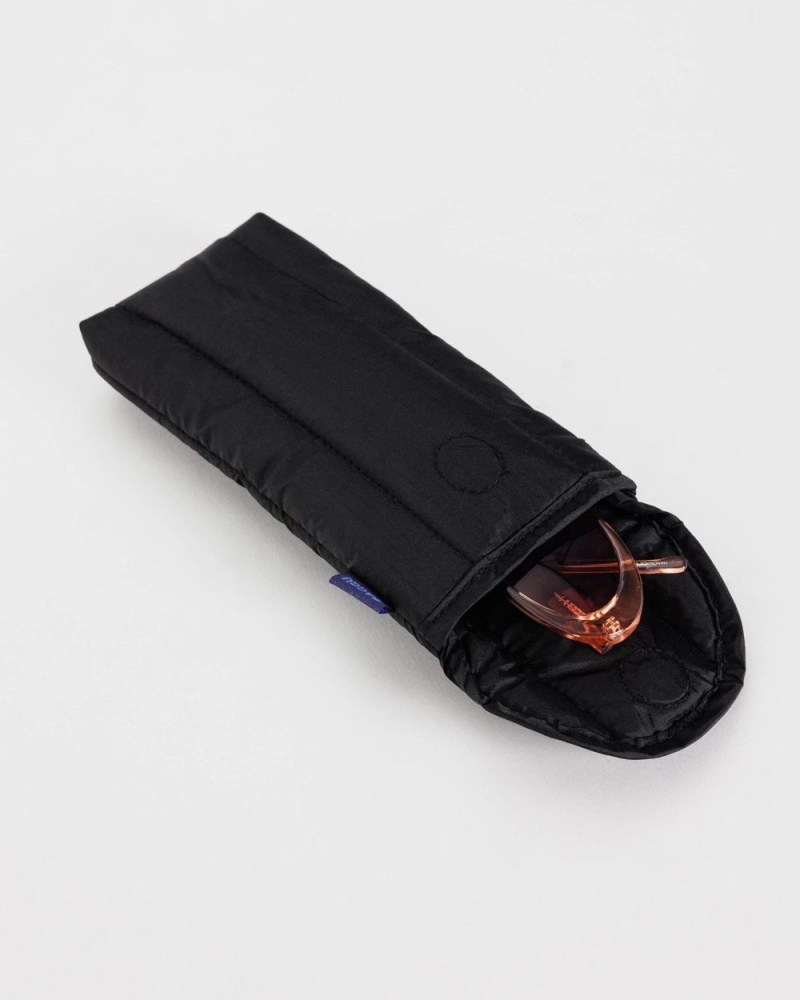 Baggu Puffy Glasses Sleeve Cases Black | 038WUMDEP